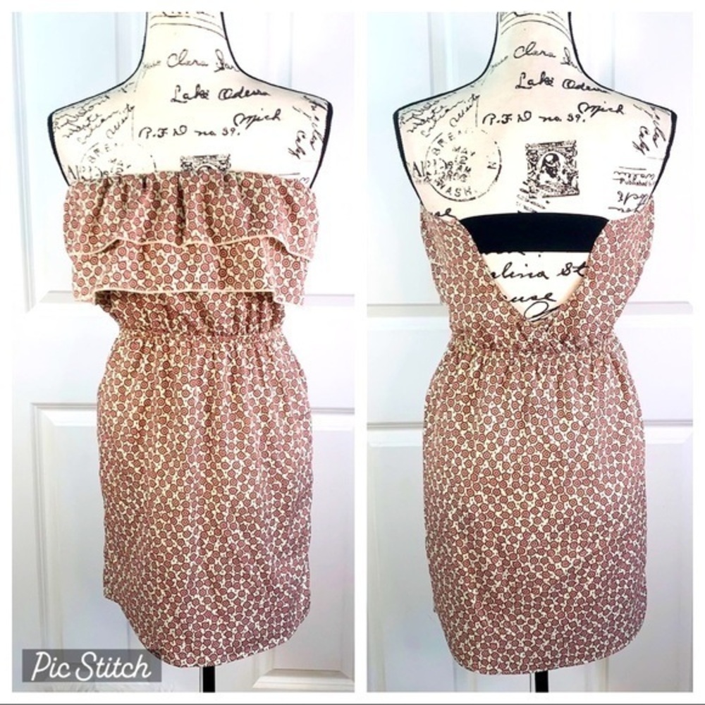 Unbranded Strapless Tiered Open Back Dress